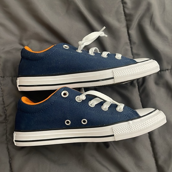 New unisex 3.5 Chuck Taylor Converse blue orange shoe Knit. Slip on. All Star. - Picture 4 of 7